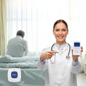 VEVOR Early Alert Bed Alarm System, Wireless Bed and Chair Sensor Pad with Call Button & Pager