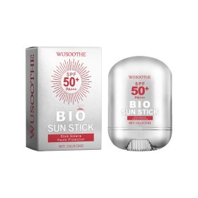 WUSOOTHE Bio Sun Stick 15g - Advanced Protection With Peptide Complex, Collagen And Hyaluronic Acid SPF50,PortableStrong UVProtection Sunscreen S (Option: 1box)