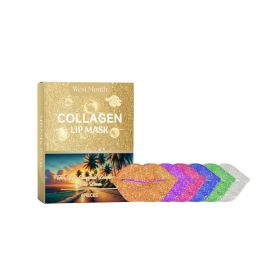 West&Month Collagen Lip Mask Repair Dry, Hydrating, Hydrating And Light Lip Line Lip Mask (Option: 6pieces-58g-3.08*0.79*4.06inch)