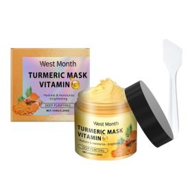 West&Month Vitamin C Turmeric Mud Mask Facial Cleansing, Hydrating, Moisturizing And Firming Skin Smear Vitamin C Mud Mask (Option: 1set-189.8g-2.83*2.83*2.6inch)