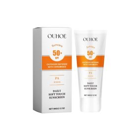 OUHOE Daily Soft Touch Sunscreen, Gentle Facial Body Skin Non-Sticky Non-Fake White Protection Moisturizing Anti-Uv Cream (Option: 60g-82g-1.57*1.57*5.31inch)