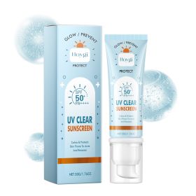 Hoygi UV Clear Sun Sunscreen, Summer Outdoor Anti-Exposure UV Moisturizes Skin Evenly Bright And Not Greasy (Option: 50g-77g-1.42*1.42*5.91inch)